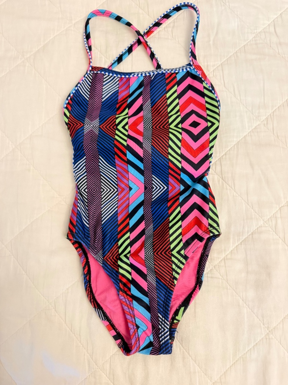 Dolfin revibe diamond womans size 24 tie  back swimsuit